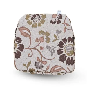 Cojín de Silla Ajustable Flores Marrón