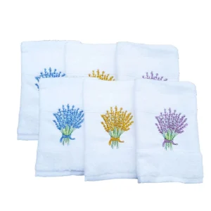 Paños de cocina blancos absorbentes bordados – Campo